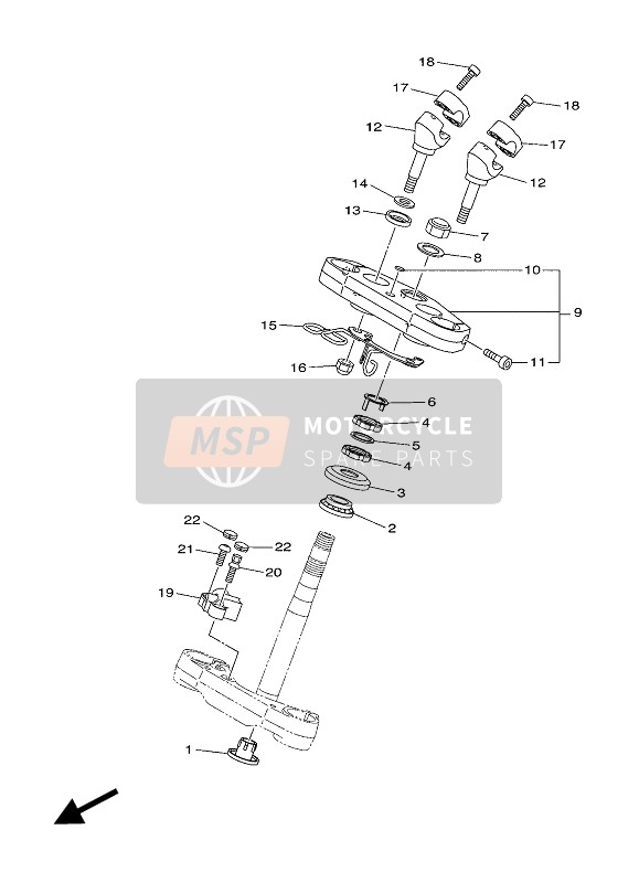 Yamaha XV950 ABS 2017 Steering for a 2017 Yamaha XV950 ABS