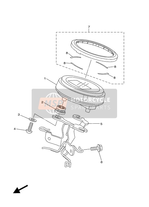 BP6835003000, Meter Assy, Yamaha, 0