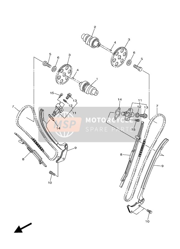 Yamaha XVS950XR ABS 2017 Arbre À Cames & Chaîne pour un 2017 Yamaha XVS950XR ABS