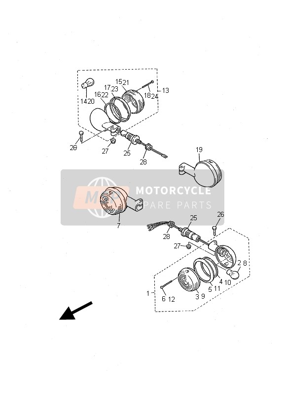 256833117000, Ampoule,  Clignotant, Yamaha, 2