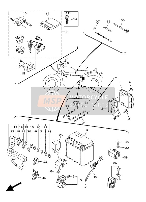 BS5W82501000, Main Sw. Immobilizer Kit, Yamaha, 0
