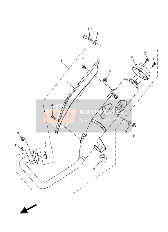 BT4E47100000, Pot D'Echappement Cp, Yamaha, 0