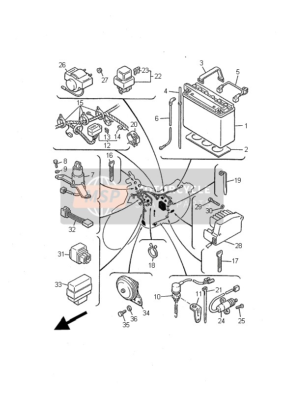 Yamaha V-MAX12 2002 Electrical 2 for a 2002 Yamaha V-MAX12