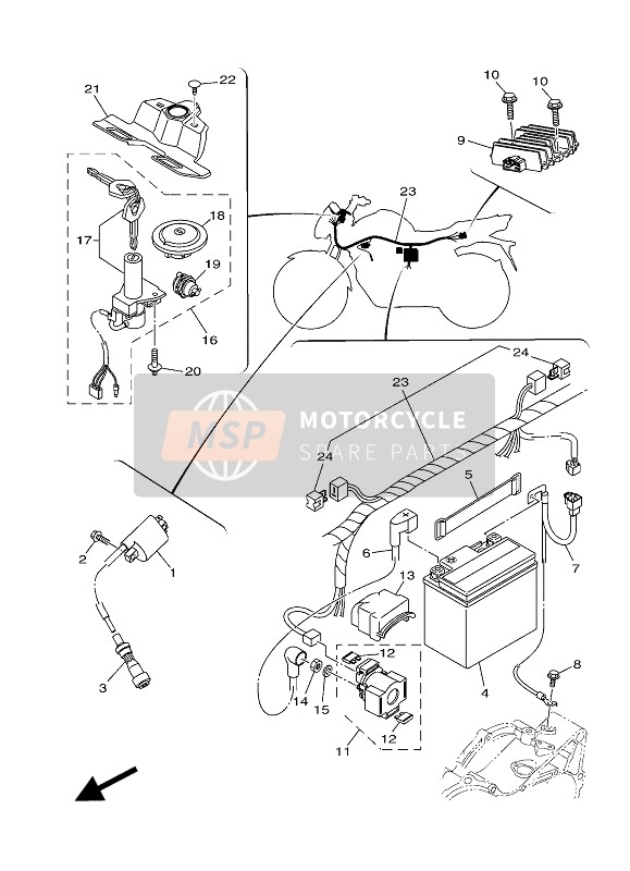 BT4H25900100, Wire Harness Assy, Yamaha, 0