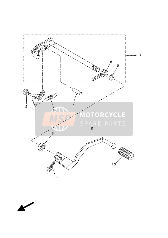 Yamaha YZF-R125 ABS 2017 Shift Shaft for a 2017 Yamaha YZF-R125 ABS