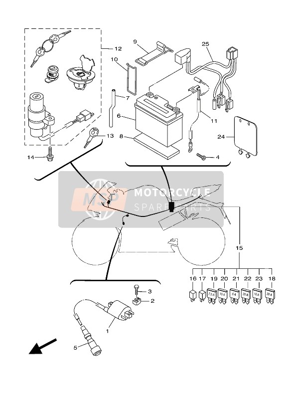 BR6H25900000, Kabelboom Assy, Yamaha, 0