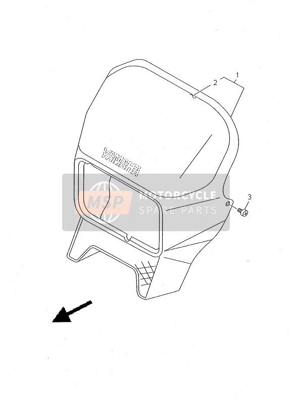 Yamaha DT125R 2000 Cowling 1 for a 2000 Yamaha DT125R