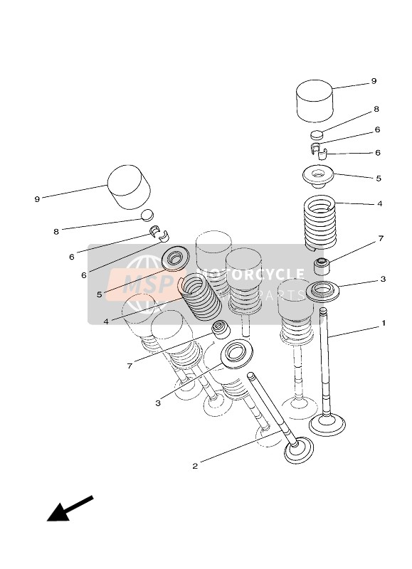 1WDE21531000, Klepstoter, Yamaha, 0