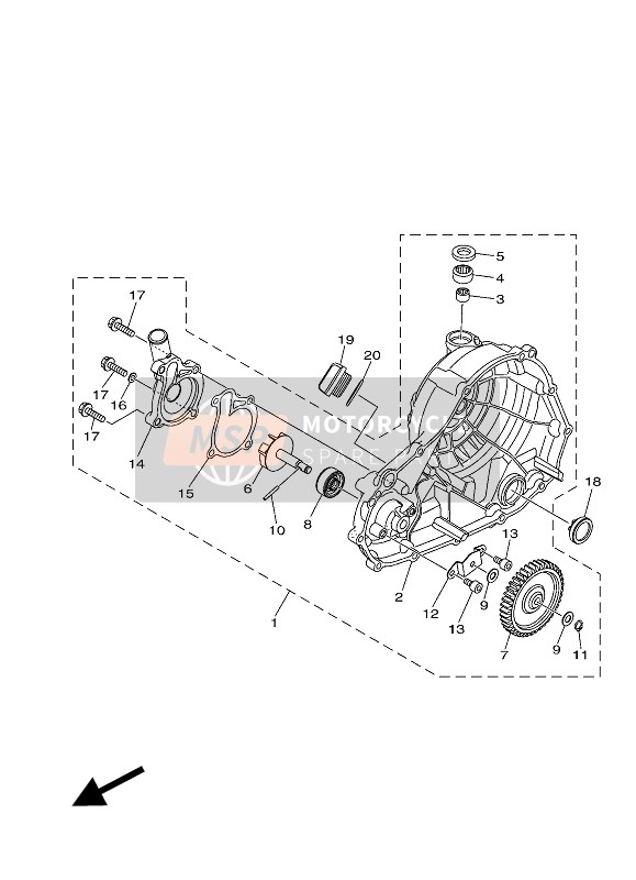 Yamaha YZF-R25 2017 Pompe à eau pour un 2017 Yamaha YZF-R25