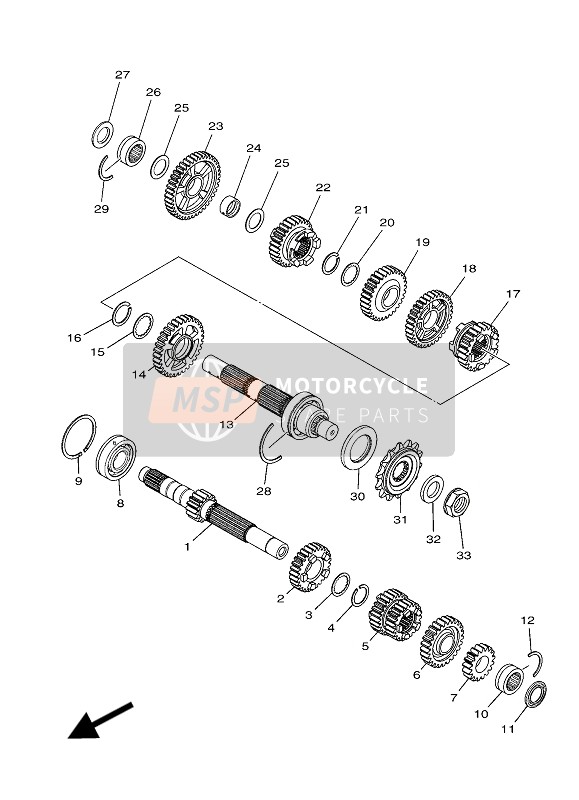 Yamaha YZF-R25 2017 Transmission pour un 2017 Yamaha YZF-R25