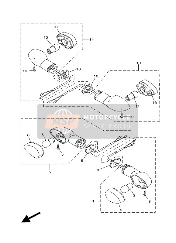 Yamaha YZF-R25 2017 Luz intermitente para un 2017 Yamaha YZF-R25