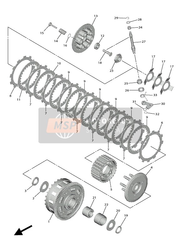 Yamaha YZF-R6 2017 Clutch for a 2017 Yamaha YZF-R6