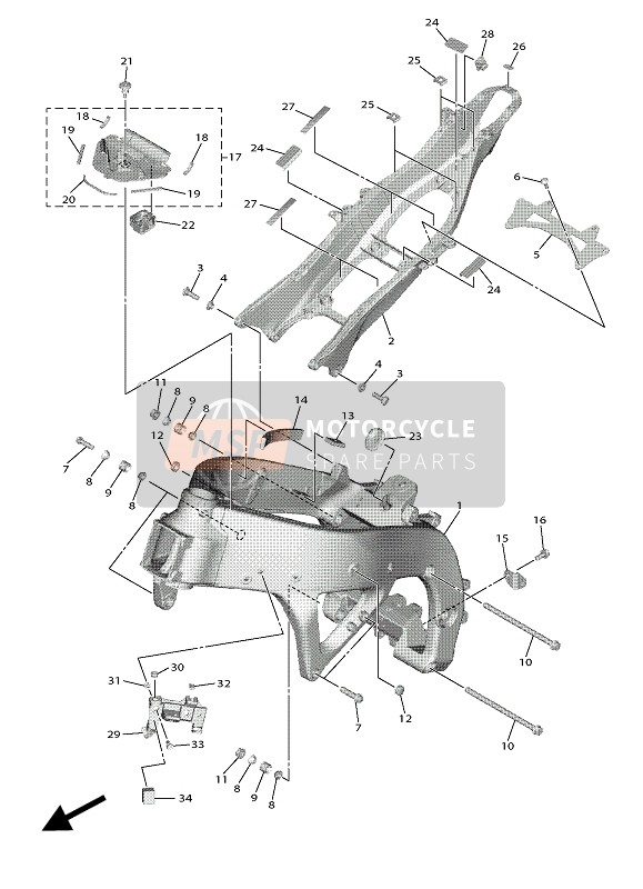 2C0214860000, Amortisseur 2, Yamaha, 2