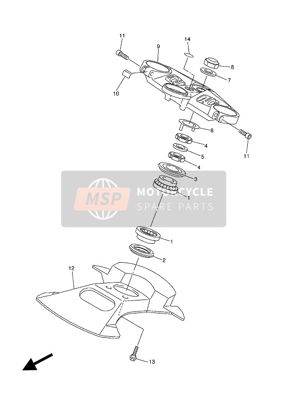 3P6234352000, Crown, Handle, Yamaha, 0