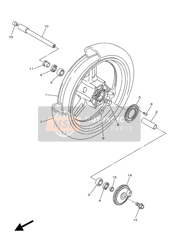 Yamaha FJR1300AE 2018 Ruota anteriore per un 2018 Yamaha FJR1300AE