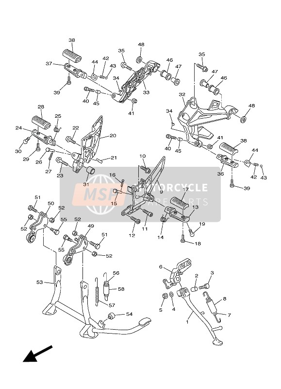 Yamaha FJR1300AE 2018 Supporter & Repose Pieds pour un 2018 Yamaha FJR1300AE