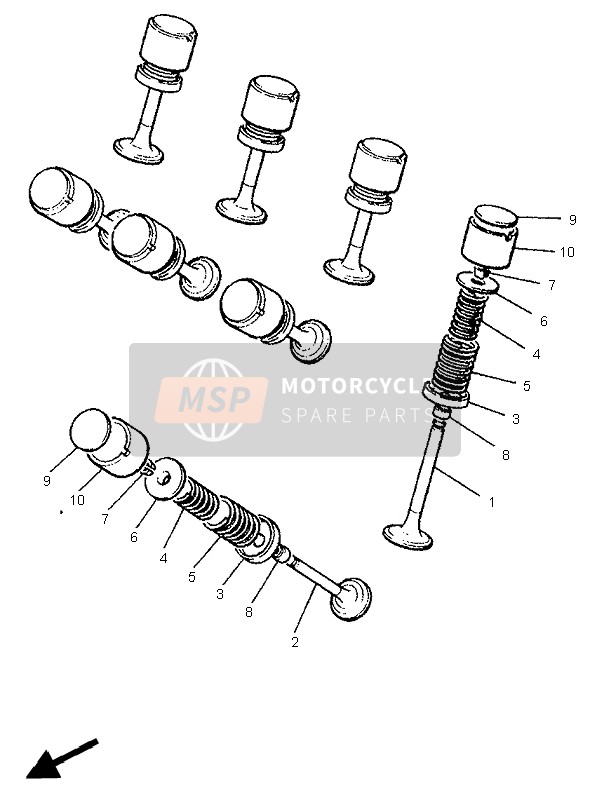 Yamaha XJ600N 1995 Valve for a 1995 Yamaha XJ600N