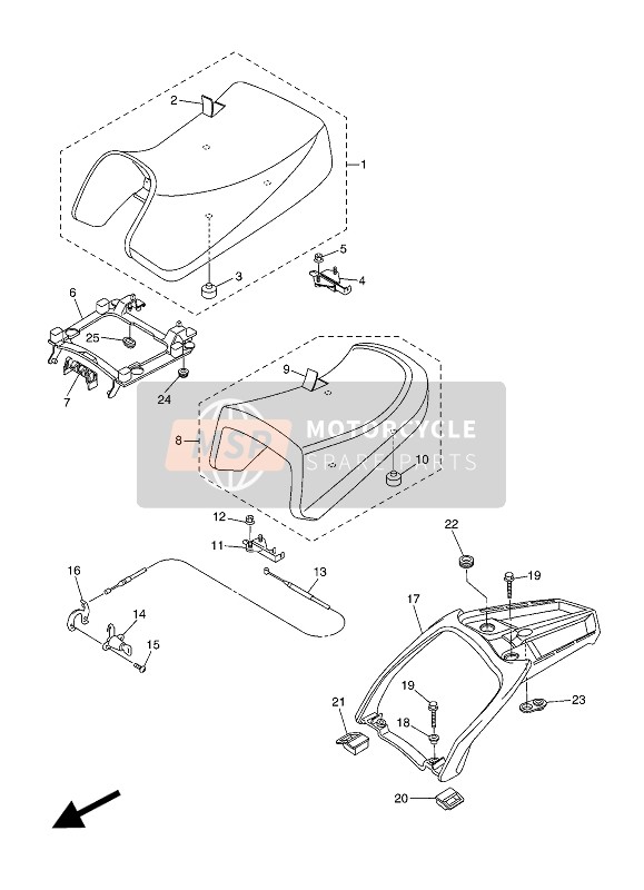 Yamaha FJR1300AS 2018 Asiento para un 2018 Yamaha FJR1300AS