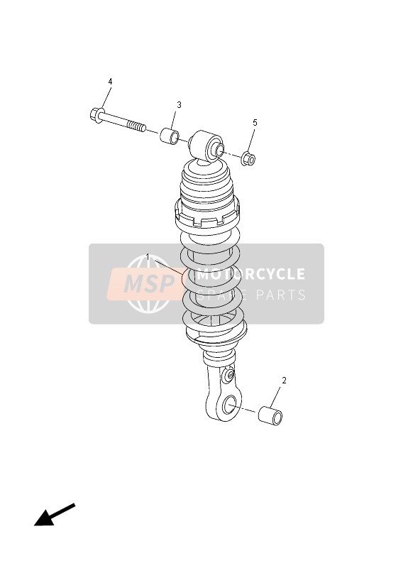 Yamaha FZ1-NA 2012 Rear Suspension for a 2012 Yamaha FZ1-NA