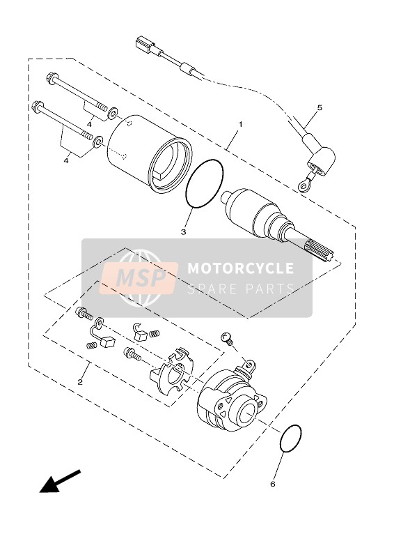 Yamaha MT125 2018 Startend Motor voor een 2018 Yamaha MT125