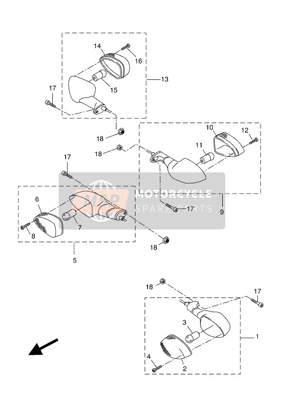 Yamaha MT125 2018 Flasher Light for a 2018 Yamaha MT125