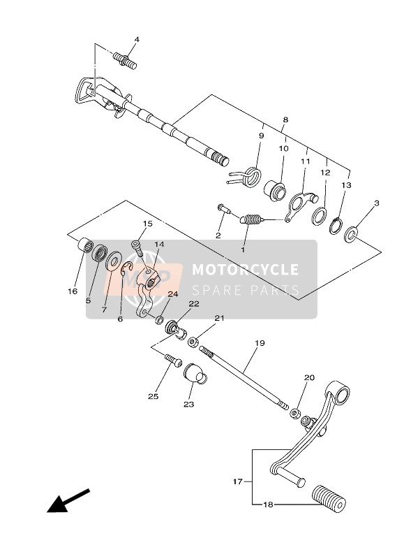 Yamaha XSR900 2018 SCHALTWELLE für ein 2018 Yamaha XSR900