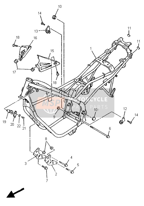 Yamaha XJ600N 1995 Frame for a 1995 Yamaha XJ600N