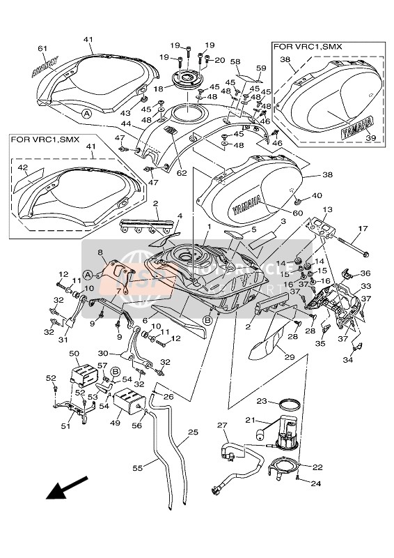 B90Y24HA201X, Cover, Tank Side 1 Assy, Yamaha, 0