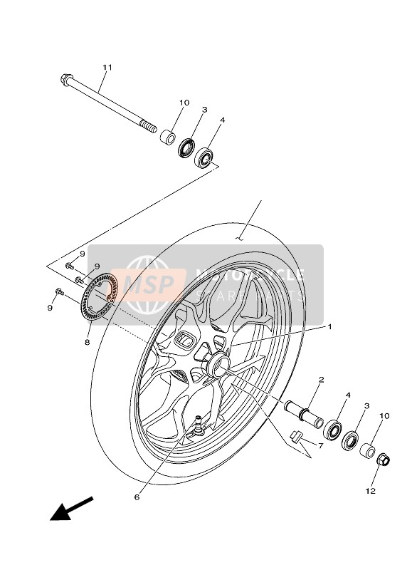 BS7F516810P2, Cast Wheel, Front, Yamaha, 0
