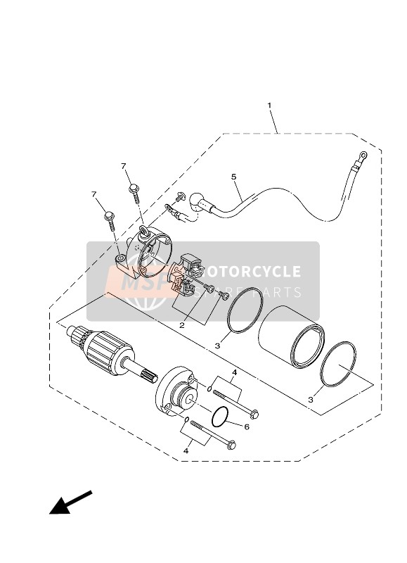 Yamaha MT-03 2018 Startend Motor voor een 2018 Yamaha MT-03