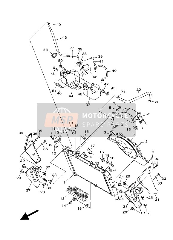 BS22171X0033, Cache,  Laterale 6, Yamaha, 0