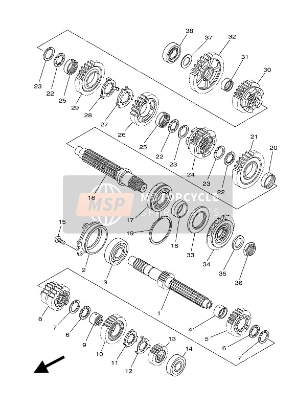 Yamaha MT-09 ABS 2018 Transmission for a 2018 Yamaha MT-09 ABS