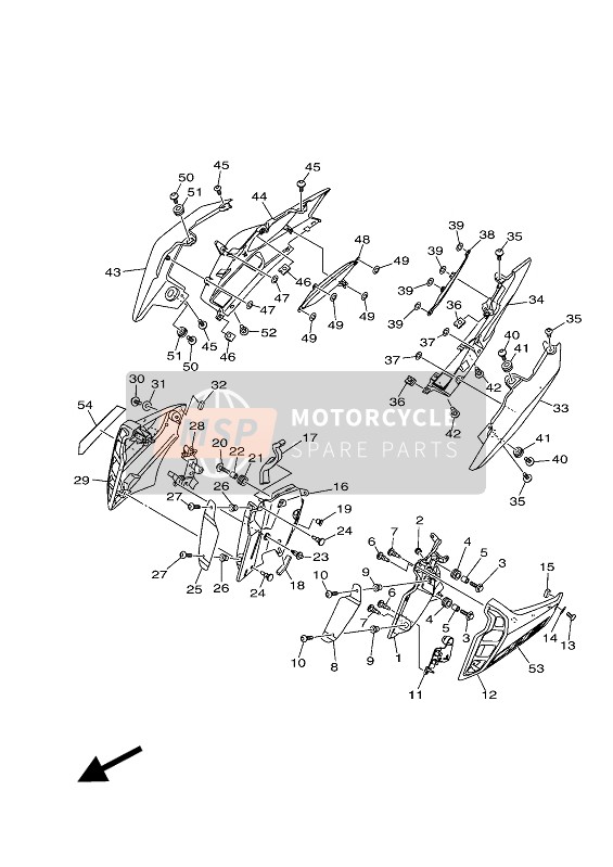 BS2217110033, Cache Laterale 1, Yamaha, 0