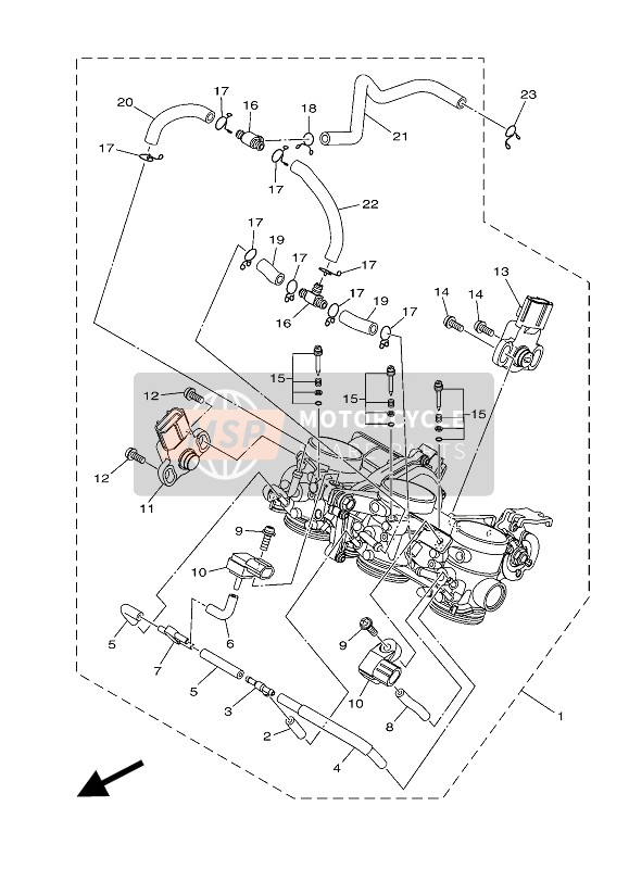 Yamaha MT-09 SP 2018 Intake for a 2018 Yamaha MT-09 SP