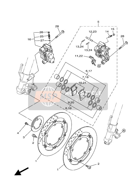 Bremssattel vorne