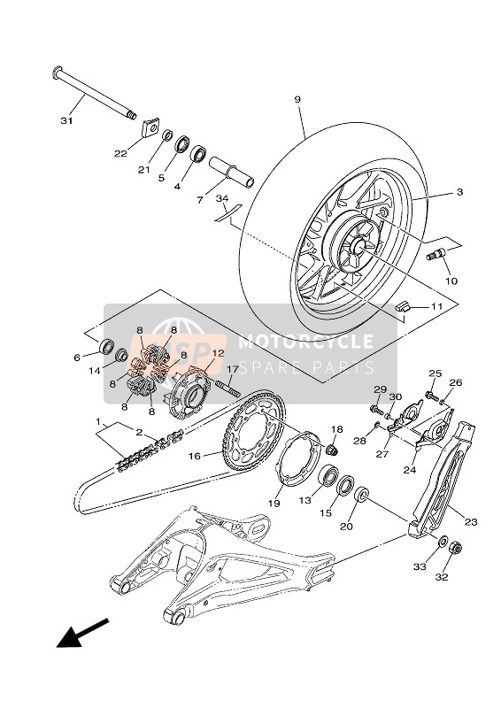 B6C251G30100, Embleem, Yamaha, 1