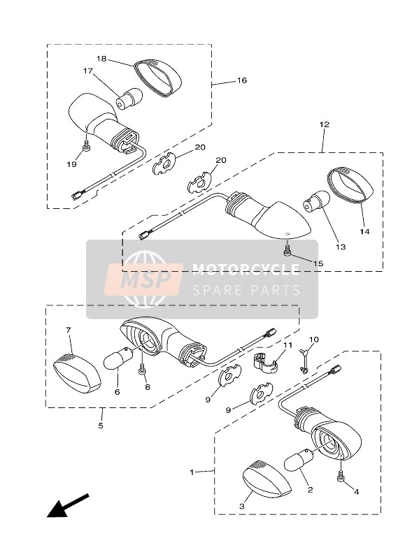 Yamaha MT-09 SP 2018 Luce lampeggiante per un 2018 Yamaha MT-09 SP