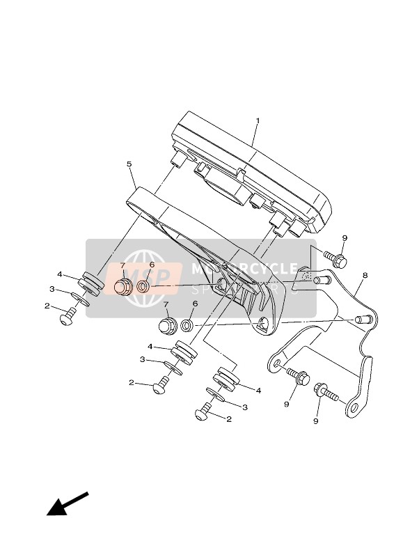 B6C835001100, Meter Assy, Yamaha, 0