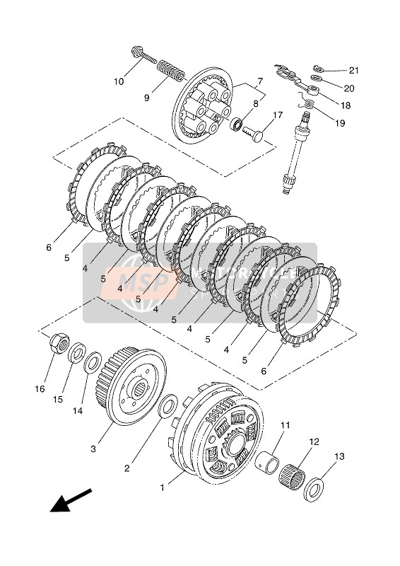 Yamaha TRACER 700 2018 Clutch for a 2018 Yamaha TRACER 700