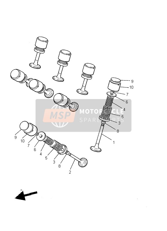 Yamaha XJ600N 2002 Valve for a 2002 Yamaha XJ600N