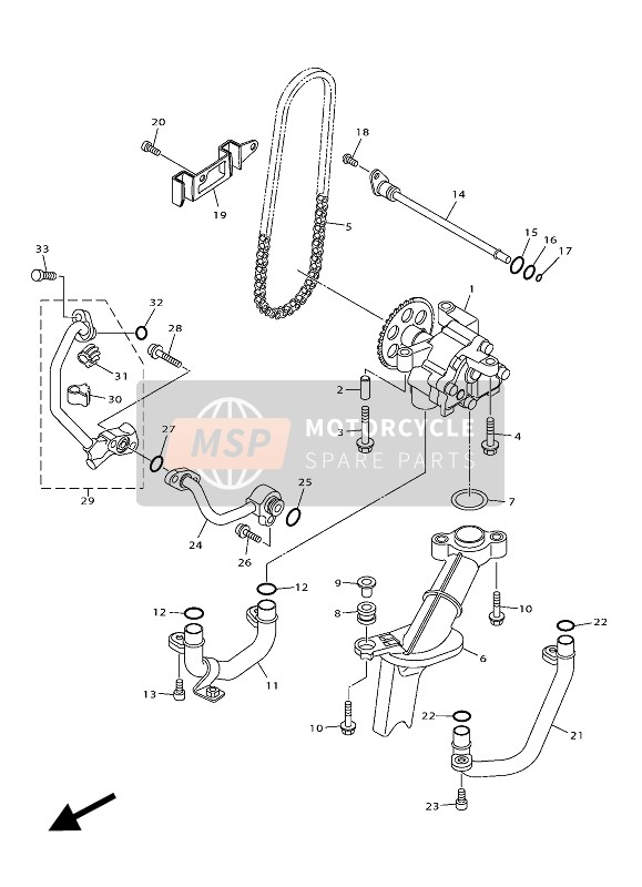 Yamaha YZF-R1 2018 Pompa dell'olio per un 2018 Yamaha YZF-R1