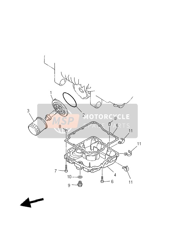 Yamaha XJ600N 2002 Oliefilter voor een 2002 Yamaha XJ600N