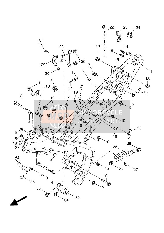 Yamaha YZF-R125 2018 Rahmen für ein 2018 Yamaha YZF-R125