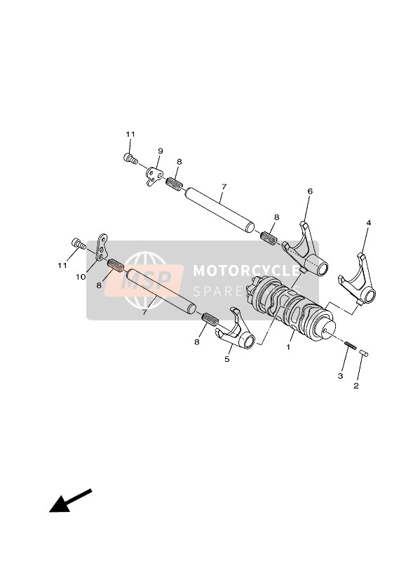 Yamaha YZF-R3 2018 Shift Cam & Forchetta per un 2018 Yamaha YZF-R3