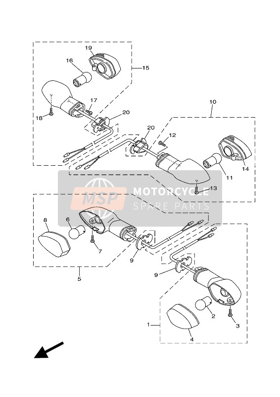 Yamaha YZF-R3 2018 Luce lampeggiante per un 2018 Yamaha YZF-R3