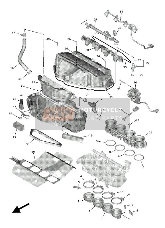 Yamaha YZF-R6 2018 Intake for a 2018 Yamaha YZF-R6