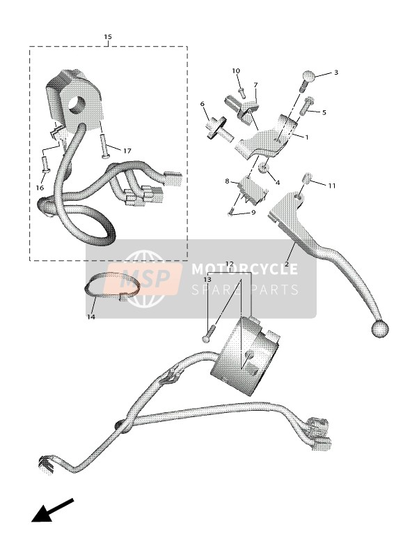 Yamaha YZF-R6 2018 Interruttore maniglia & Leva per un 2018 Yamaha YZF-R6