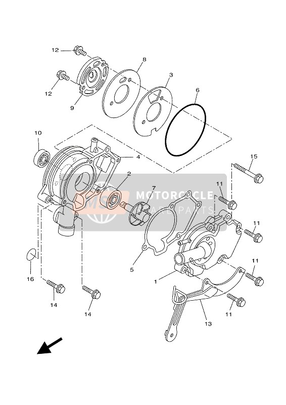 Yamaha MT-125 ABS 2019 Pompa dell'acqua per un 2019 Yamaha MT-125 ABS