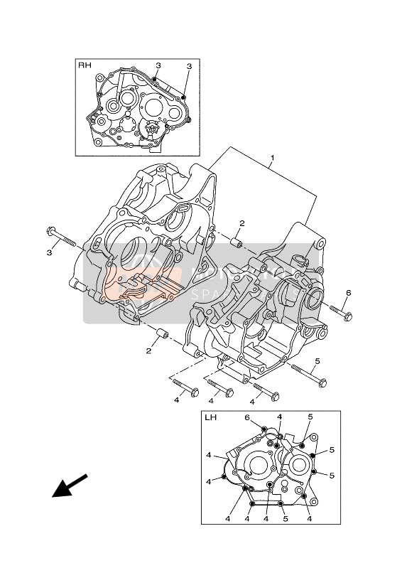 Yamaha MT-125 ABS 2019 Kurbelgehäuse für ein 2019 Yamaha MT-125 ABS