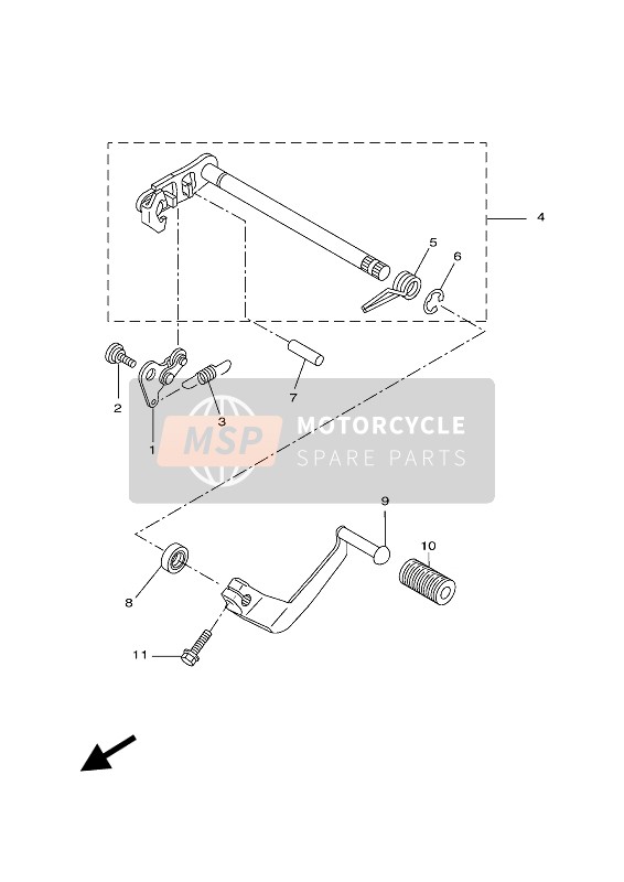 Yamaha MT-125 ABS 2019 Shift Shaft for a 2019 Yamaha MT-125 ABS